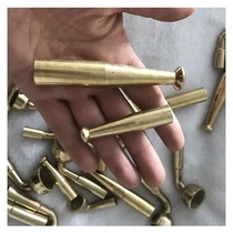 Tourmaline antique brass pipe Xuanmei traditional large and small old-fashioned dry tobacco bag metal jade miscellaneous parts thickened cigarette holder