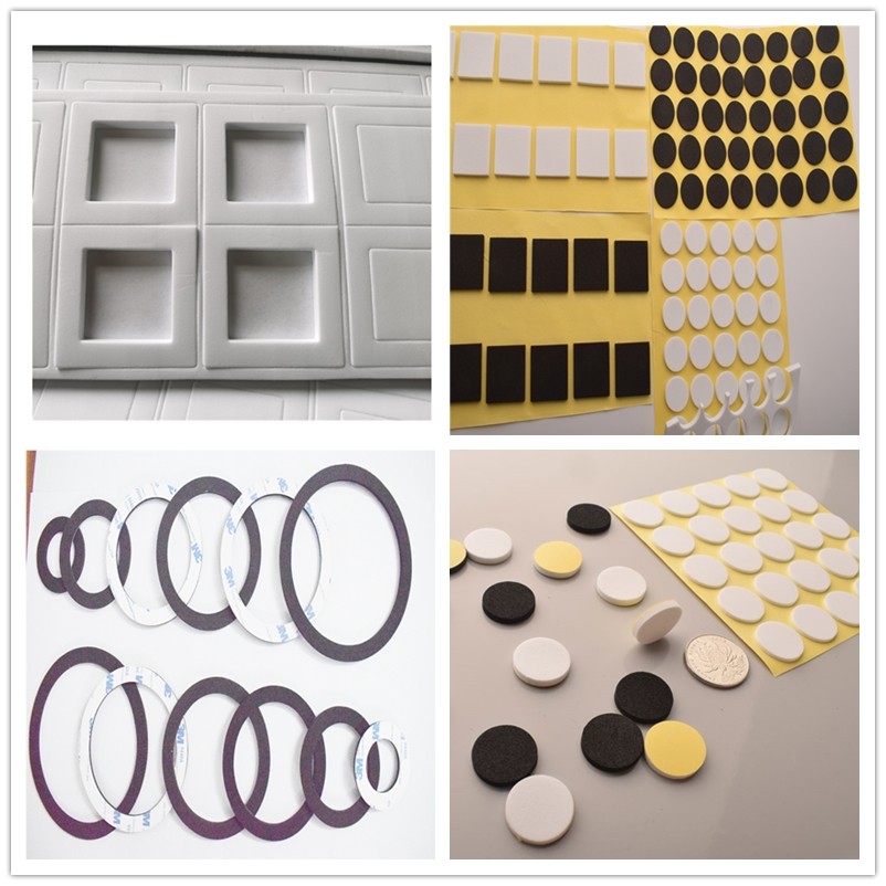 Diameter 15 30 40 50mm black and white single-sided EVA foam furniture table and chair non-slip cushion 4 5 6 7