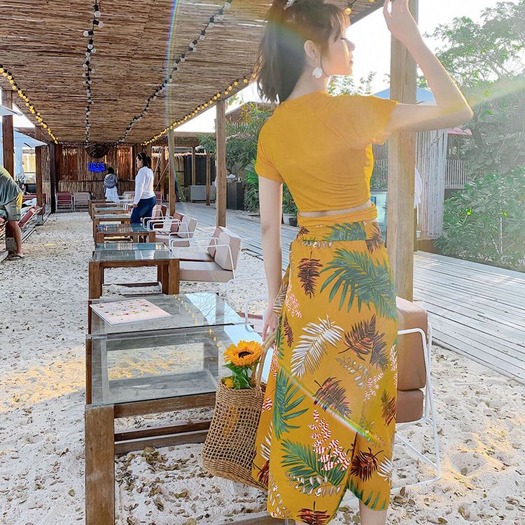 Áo tắm ba mảnh bán chạy của phụ nữ ba mảnh phù hợp với quần đùi mỏng mỏng manh bảo thủ quần đùi sexy sinh viên du lịch cô gái nhỏ tươi - Bộ đồ bơi hai mảnh
