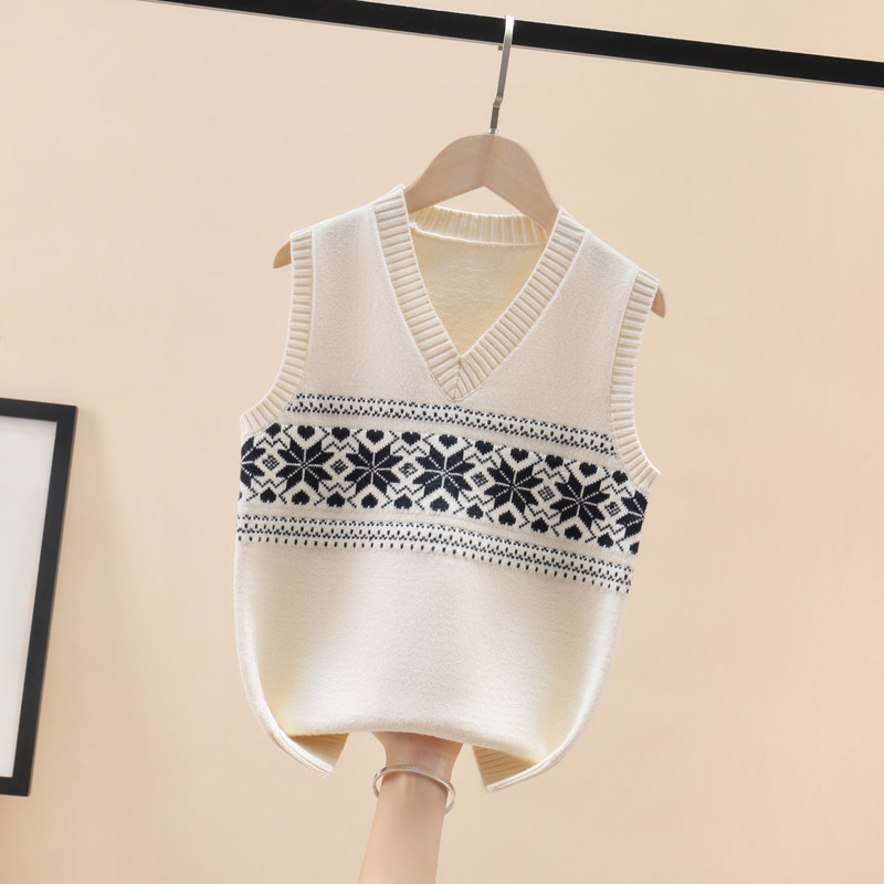 Children's hair line vest girl knit waistcoat 2021 new spring and autumn slim fit girl sweaters baby autumn clothes sanitary clothes