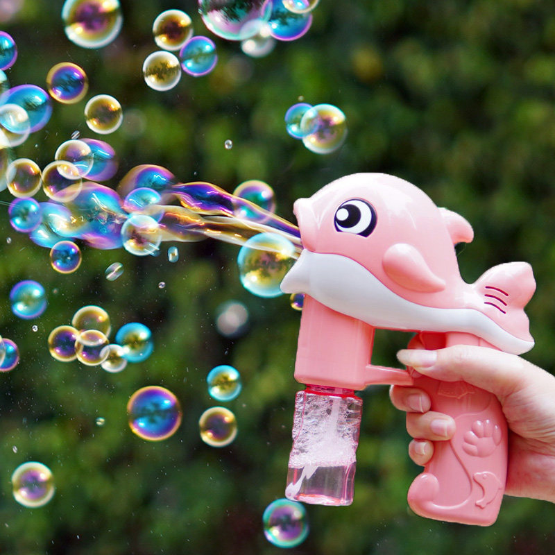 Douyin same net red automatic blow bubble electric blow bubble machine children's toy dolphin machine full automatic bubble gun