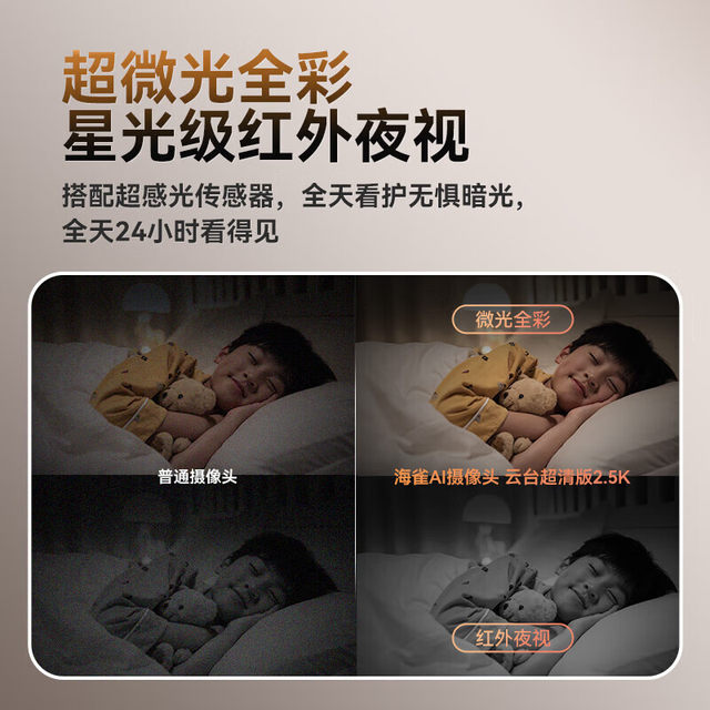 Hongmeng Smart Selection Haique Smart Camera 3I 2.5K Ultra Hd Indoor Home Use Mobile Phone Remote 360 ° Wireless Surveillance Camera with Voice Communication for Home Pets, Official Flagship Product.