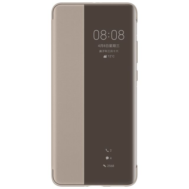 Huawei Original P40 Mobile Phone Case P40Pro Flip Leather Case Protective Case Ultra-Thin Men and Women Simple and Light Antique Chinese Style Original All-Inclusive Anti-Fall Mobile Phone Case Personalized Trendy Brand Men's and Women's Case