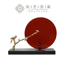 New Chinese decoration Metal copper desktop decoration Soft decoration Model room entrance decoration jewelry Home antique shelf Study room