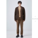 Kuyiou/плечо 3D Point Pure Wool Siteboy Pit Strest свободная круглая ошейник Зимний мягкий клейкий свитер мужчина