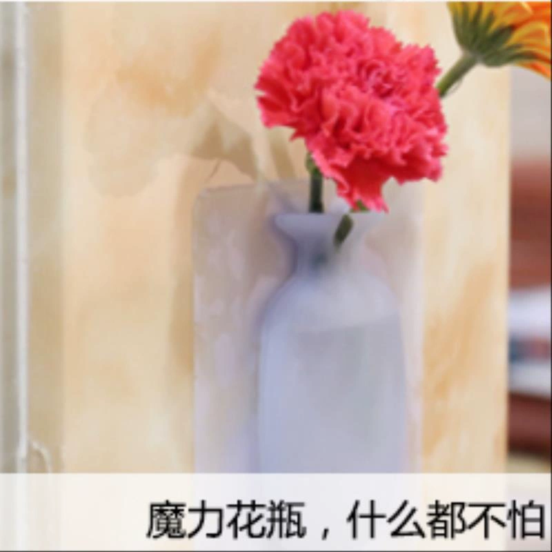 . Dán chống trượt kiểu Bắc Âu màu xanh ba chiều cỡ nhỏ dán tường để bàn tự dính bằng cao su silicon dán bình hoa để đặt bữa ăn - Vase / Bồn hoa & Kệ