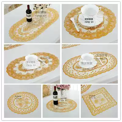 12cm square hot stamping coaster cylinder gasket 16cm round anti-hot insulation mat table mat teacup mat tea cup mat