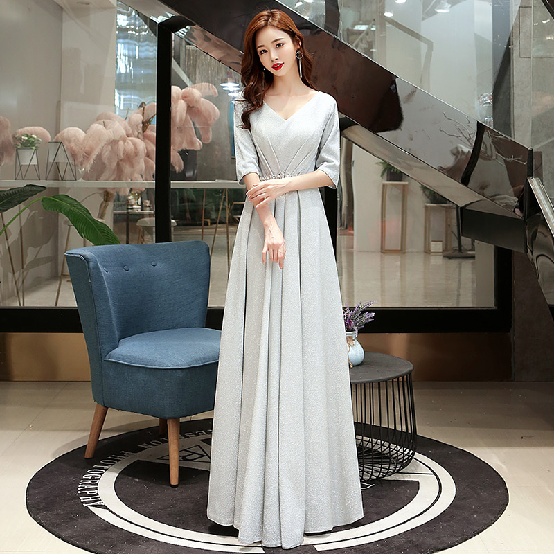  L+MSF021-Silver Gray Middle Sleeve  