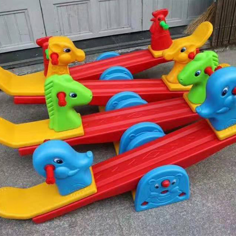 Kindergarten Plastic Seesaw Trojan Horse Children Double Teething Baby Indoor Rocking Horse Outdoor Pleasure Toy