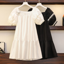 Pregnancy maternity dress 2021 Summer new loose retro square collar Korean version Fashion display slim hide meat summer dress pregnant woman with dress