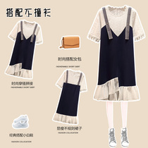 Maternity dress summer mid-length 2020 new foreign style maternity summer skirt loose dress trendy personality hot mom