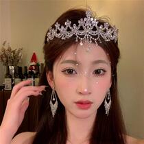 Zircon flower crown headband light luxury design headwear birthday unique hair accessories European and American personalized jewelry