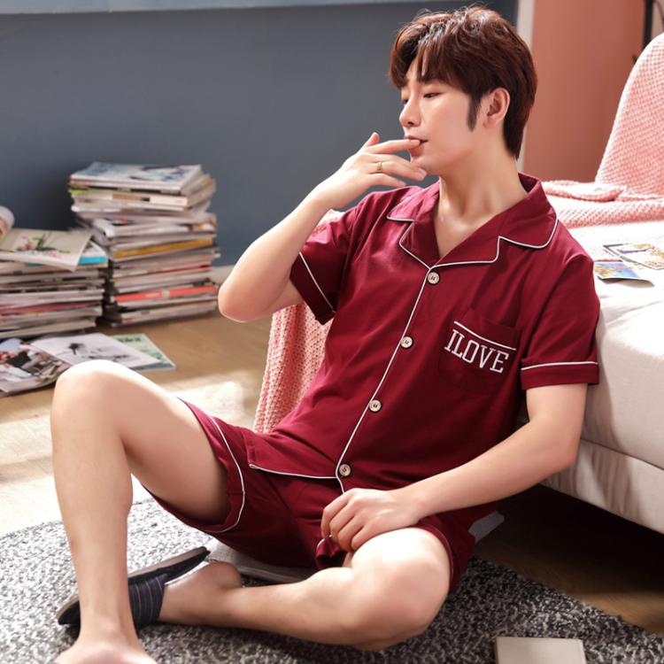 X béo con thêm quần áo gia đình lớn Bộ đồ ngủ nam cotton mùa hè 5 bố rộng 4 siêu lớn size 2 XL - Pyjama đồ mặc nhà