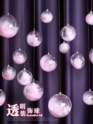 National Day decoration shop classroom layout transparent ball creative hanging ceiling ceiling small pendant hanging hollow ball