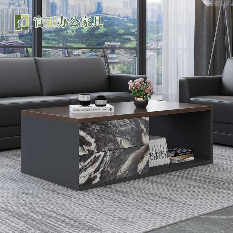 Minimalist modern apartment office sofa long tea table storage simple double corner cabinet small tea table small family table