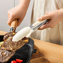 Food grade silicone clips high temperature resistant kitchen food clips stainless steel fried steak clips bread clips special food clips