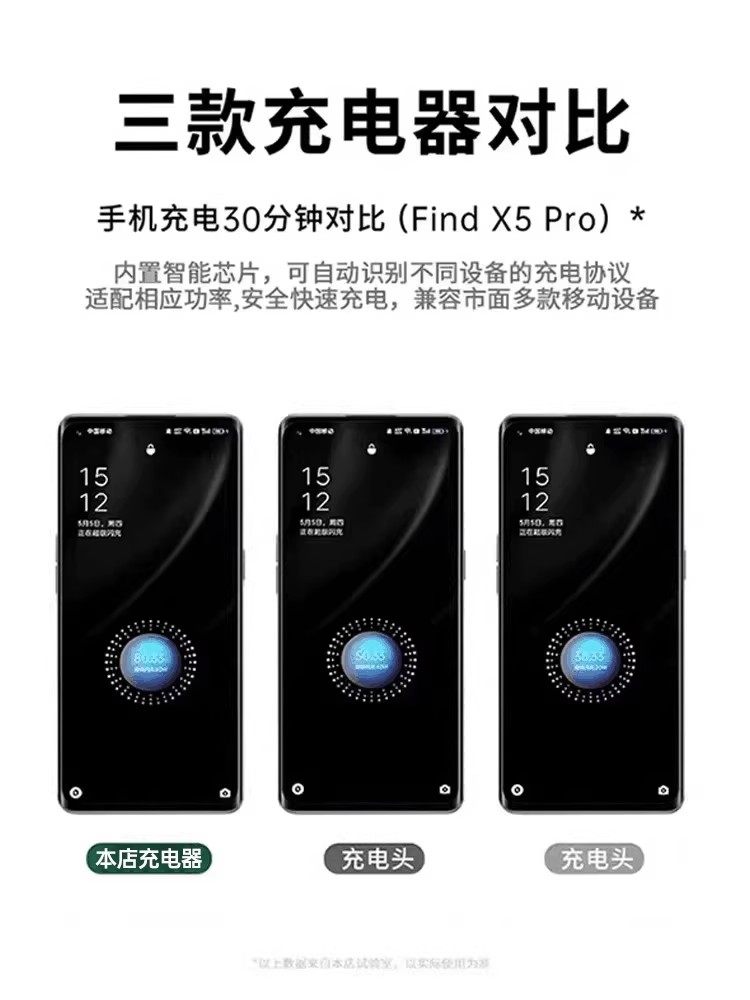 [Official Genuine Product] Suitable for Oppo Fast Charging Charger Head Findx8/7 Phone Reno5Pro+ Realme Typec Data Cable Super Flash Charge Nove8 Head A58/2 Fast Charge