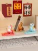 2026 Year of the Horse Mascot Zodiac Pony Ornament Phone Stand Desktop Decoration Get Rich Quickly Doll Gift