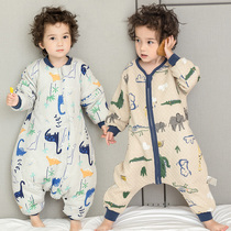Baby sleeping bag spring and autumn cotton children split legs in autumn and winter thickened baby kick-proof air-conditioned room Four Seasons General