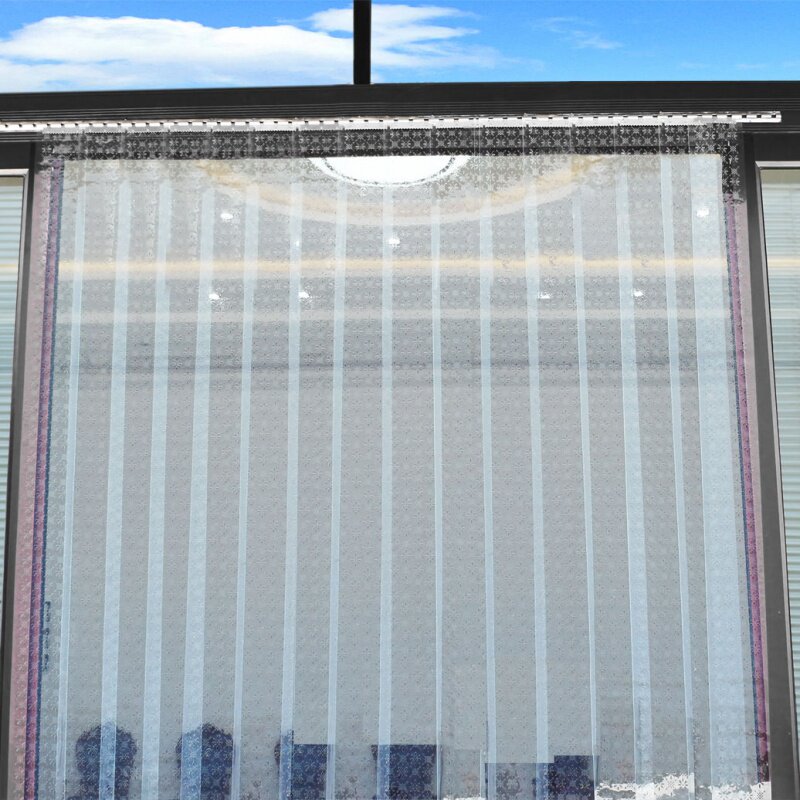 Summer days Anti-mosquito Fly Breathable Soft Door Curtain Plastic Simple Transparent Home Countryside External Door Partition Hollowed-out Leather Door Curtain