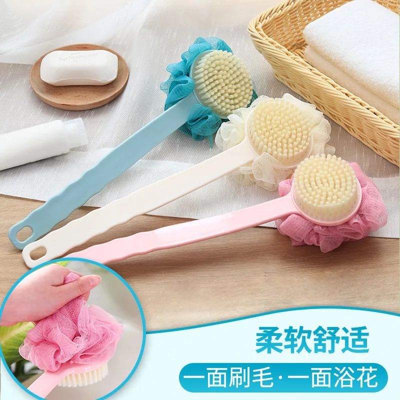 (DELIVERY HOOK) Soft hair bath brushed long handle rubbing back rubbing shower Brush Rubbing Mud Bath Brush Sponge Rubbing Sponge