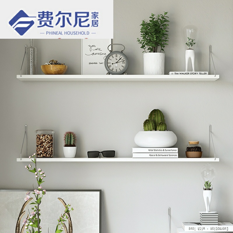 Solid wood wall shelve free wall Wall Living Room Wall Deco Wall Decoration Wall-mounted Bedroom Hanging Wall Bookshelf Lined With Partitions