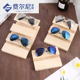 Очки, стенд, многослойный реквизит из натурального дерева, деревянная система хранения, аксессуар