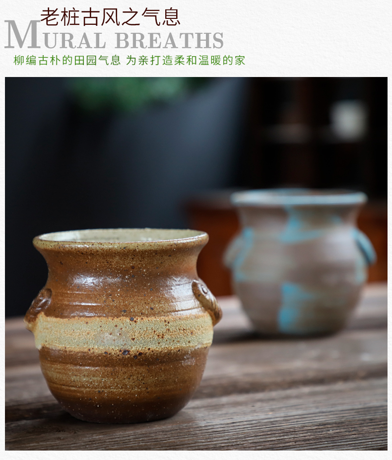Coarse pottery flowerpot old running wholesale ceramic flowerpot more meat special creative mage how tall hand flowerpot pack mail