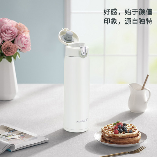 304 Stainless Steel Insulated Water Bottle for Women, Fashionable and Portable, Suitable for Elementary School Students, Harajuku Style, Creative, Unique, Simple Water Bottle