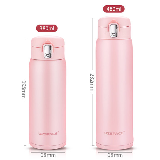 304 Stainless Steel Insulated Water Bottle for Women, Fashionable and Portable, Suitable for Elementary School Students, Harajuku Style, Creative, Unique, Simple Water Bottle