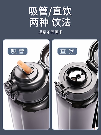 Water Bottle for Men 2025 New Model Large Capacity Large Water Jug Summer Outdoor Portable Sports Fitness Cup Plastic Water Bottle