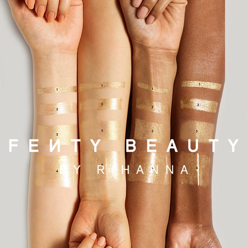 FentyBeauty Rihanna Gold Fan Qiao Jiao Niang Beauty Makeup Bags Четырехногих роскошный Shine FB