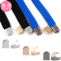 Shoelaces buckle-free flat shoelace head press fixer metal children elastic movement lazy white shoe rope