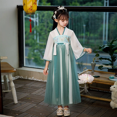Летнее тонкое ханьфу, детская юбка, летняя одежда, платье, китайский стиль