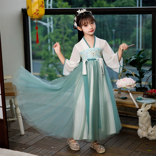 Летнее тонкое ханьфу, детская юбка, летняя одежда, платье, китайский стиль