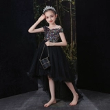 Элитное платье, наряд маленькой принцессы, пианино, наряд для музыкальных выступлений, коллекция 2021, в западном стиле, ассиметричный крой