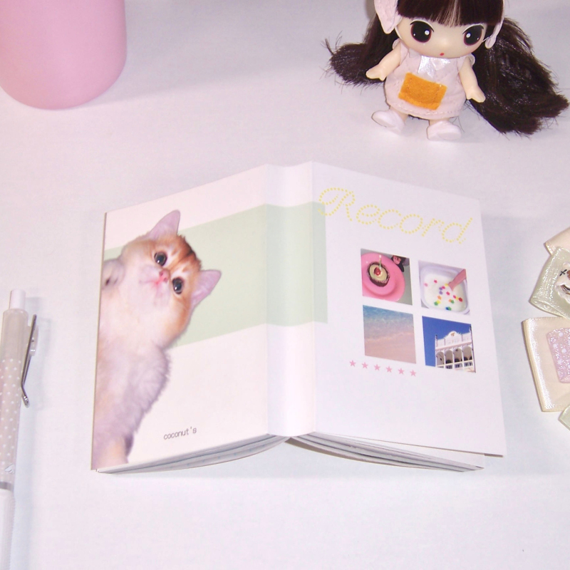 "Vhs Dream Old Pixels" 140 Non-Repeating Self-Portrait A7 Material Book
