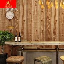 Chinese Style Retro Nostalgia Antique Wood Wood Wood Wood Board Wall Paper Personality Hotel Restaurant Original Wood Color Striped Background Wall Wallpaper