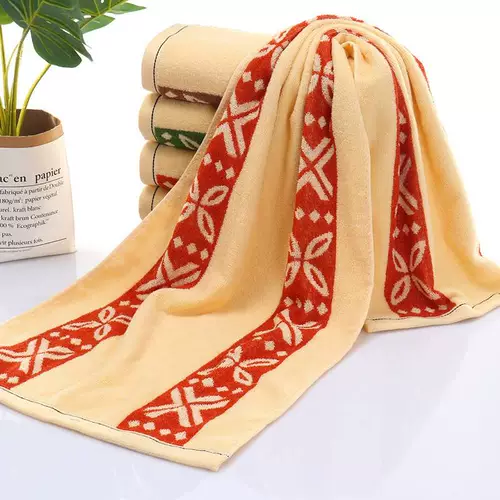 Хлопковое мягкое длинное банное полотенце для спортзала, хорошо впитывает воду