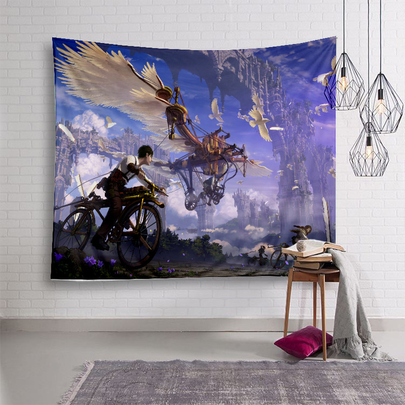 Animation wallpaper hanging cloth custom high definition secondary tablecloth animation peripheral wall cloth Japanese poster background cloth