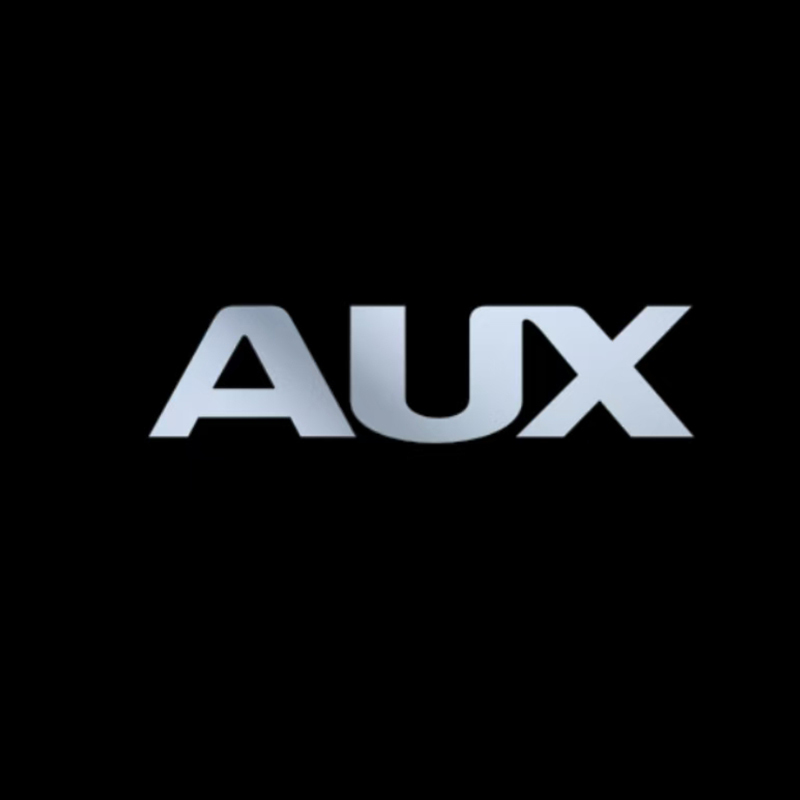 Suitable for Aux Air Conditioner Internal Unit Metal Stickers, Adhesive Stickers, Universal Trademark, Peel-Off Film with Text