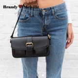 Brandymelville BM Приобретение 2022 Новая ретро -подмышечная полоса Buckle Buckle Double Front Bag метод