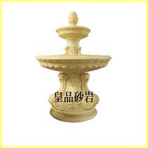 Huangpin sandstone European fountain Large fountain Outdoor waterscape sculpture FRP water spray factory direct sales