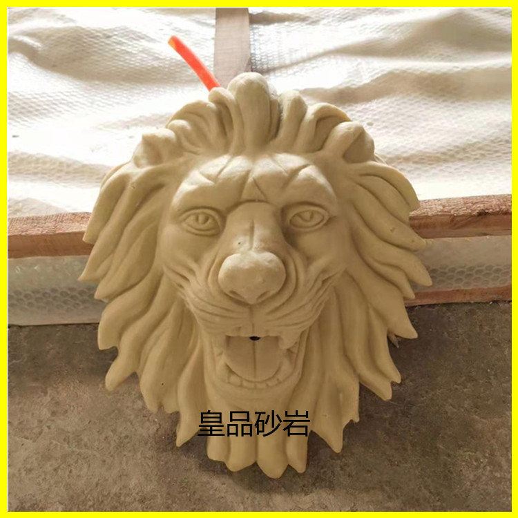Imperial artificial sandstone pendant lion head sculpture indoor and outdoor garden landscape decoration art factory direct sales