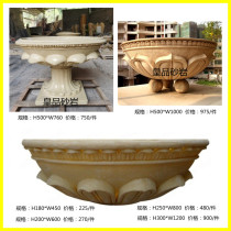 Sandstone Flower Pot Sculpture Eu Style Art Flower Bowl Water Bowl Landscape Flower Pot Pillar Mound Manufacturer Direct