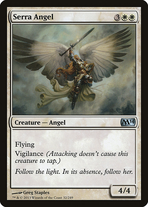 MTG Magic Fengyun M14 Sarra Angel Serra Angel Silver 32 English