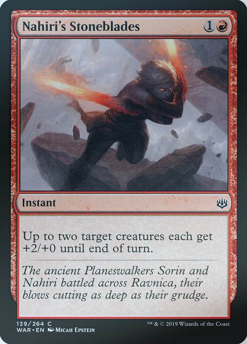 MTG magic fence and clouds will WAR Nahiri's stone sword Nahiri Stoneblades Red Rail 139 English flash