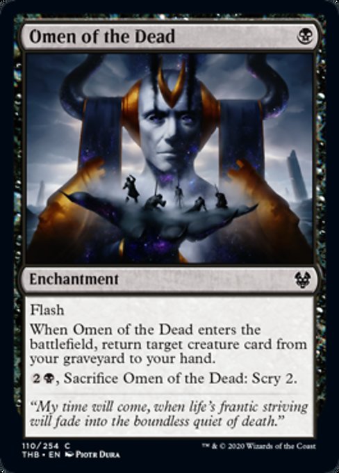 MTG Magic Landscape the omen of the THB dead god, Omen of the Dead Black iron 110 English