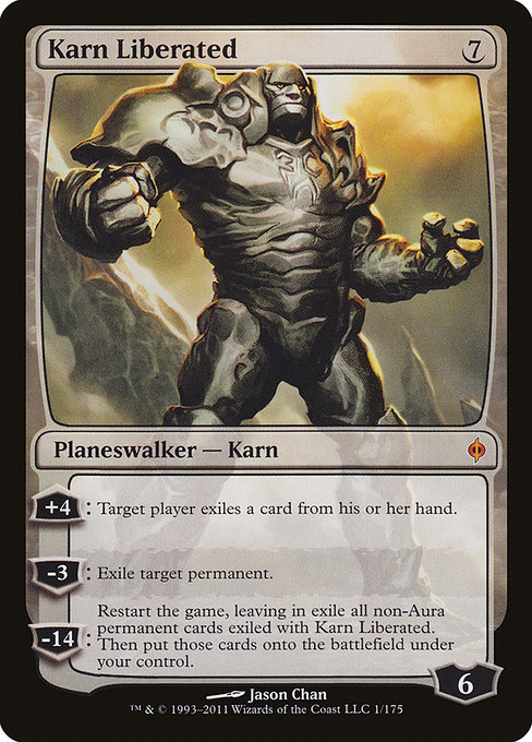 MTG's magic spell NPH regaining free Kahn Karn Libereated colorless mystery 1 English