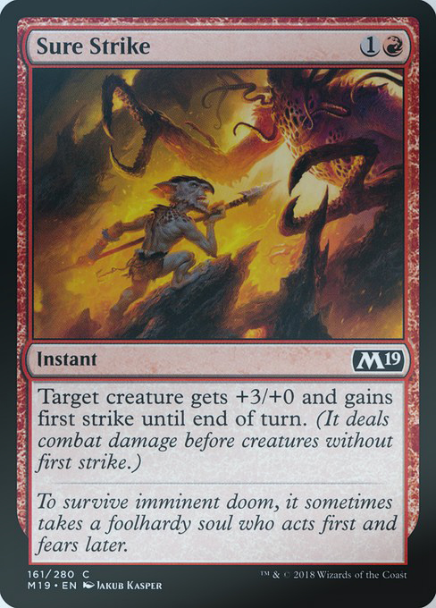 MTG Magic Storm M19 must hit Sure Strike red iron 161 English flash